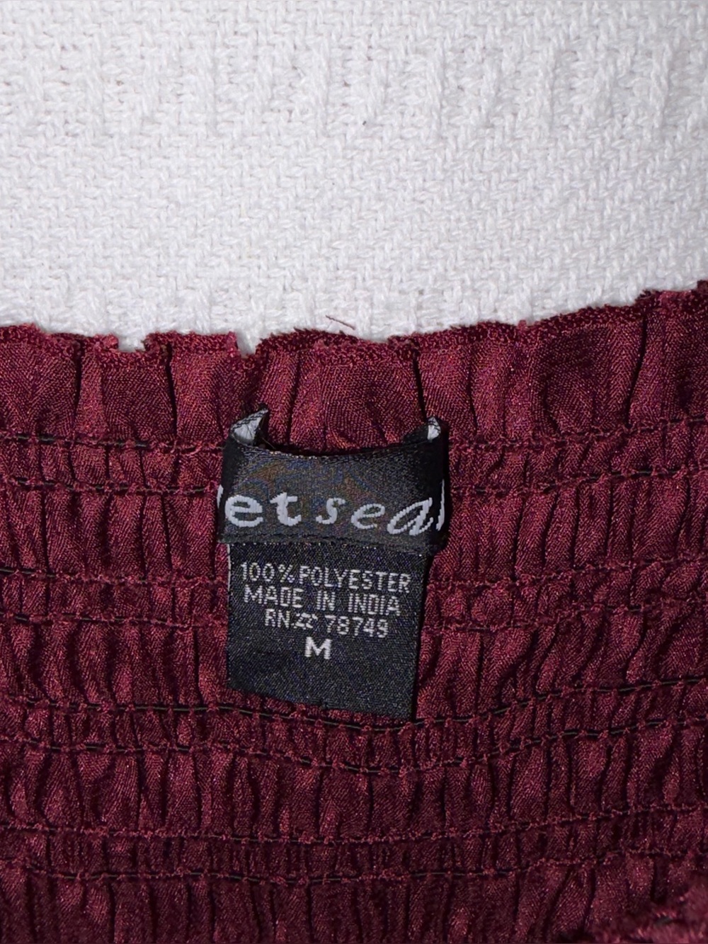 Vintage Y2K Wet Seal Embellished Satin Smocked Cami Tank Top Size M Fairy Rare - Picture 7 of 10